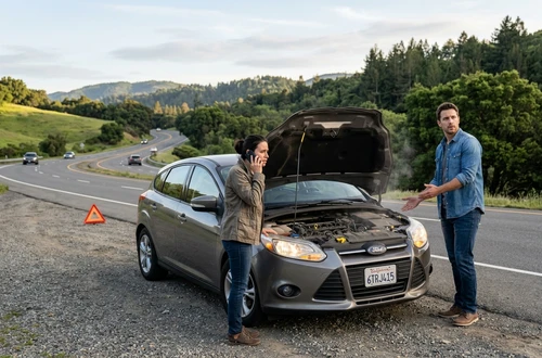 Happy borrower receiving car keys